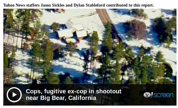 The shootout between Dorner and cops